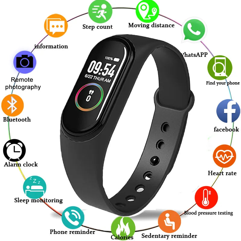 Smartwatch With Built-in Heart Rate Monitor, Pedometer and Calorie Counter