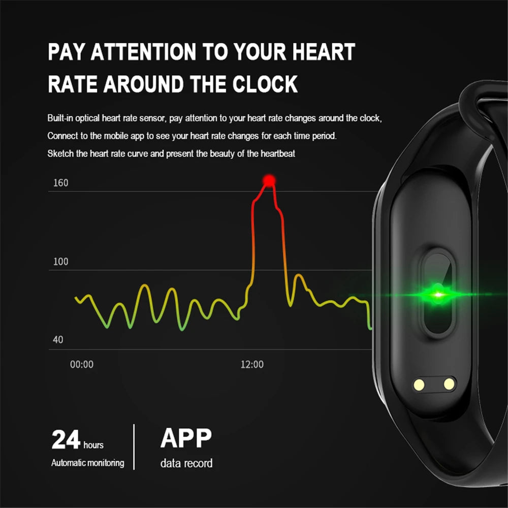 Smartwatch With Built-in Heart Rate Monitor, Pedometer and Calorie Counter